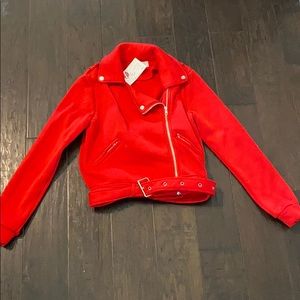 NEW Red Jacket with belted waist